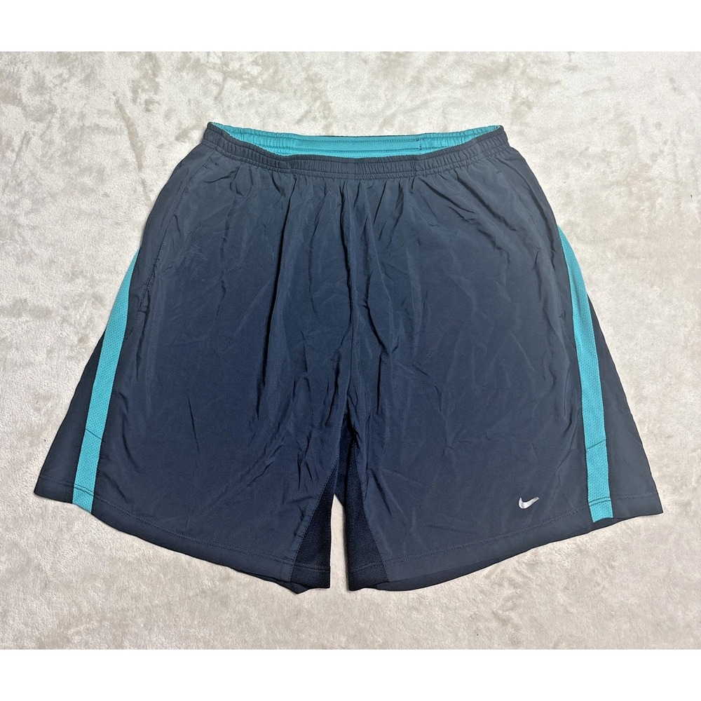 Nike Running Distance Shorts Men's Medium Blue Dri-Fit 7" Lined 695441-475